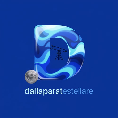 AI Design for i want to create a logo form my YouTube channel the name is "dallapartestellare" and I talk a science in a easy way the logo is like a "D" but I want you invent a modern  logo and you must maintain the color or my old logo and with a Liquid Glass like apple style