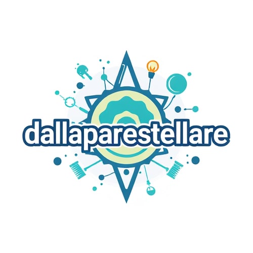AI Design for i want to create a logo form my YouTube channel the name is "dallapartestellare" and I talk a science in a easy way