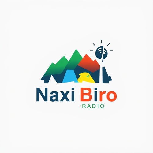 AI Design for Radio station logo for Naxi Biro Naš radio, Naxi and Biro should be equally represented, that's the name of the radio