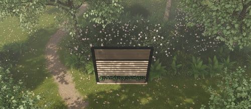 AI Design for this is a top view, add the surroundings like in the second picture