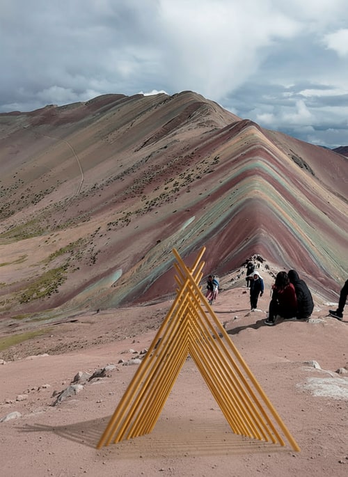 AI Design for Can you fit the pavilion from the other picture into the first picture for me?