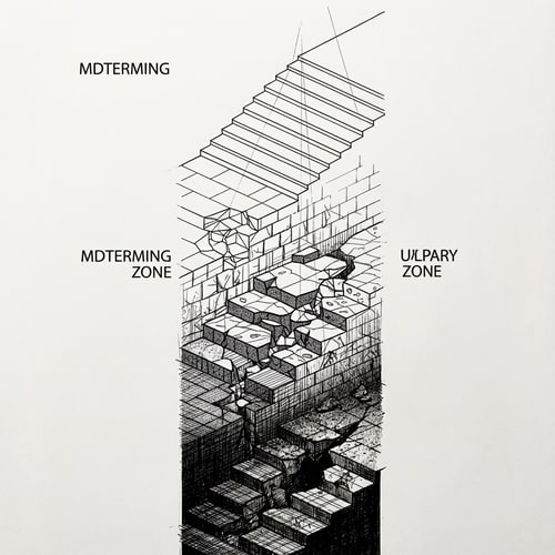 AI Design for let it be like a staircase that passes through those different zones