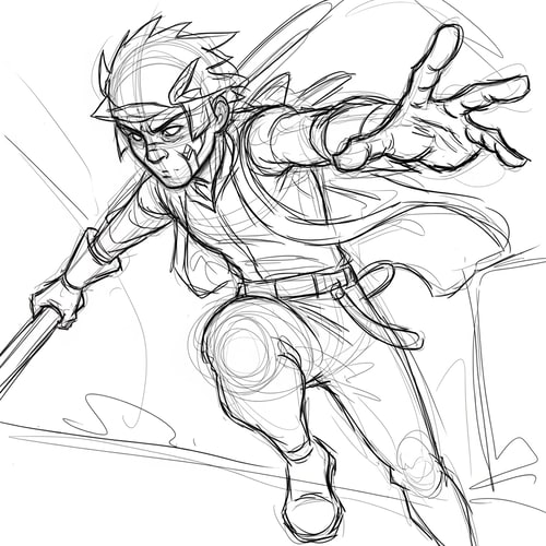 AI Design for Can you make this drawing a bit rougher, just showing it as outlines?