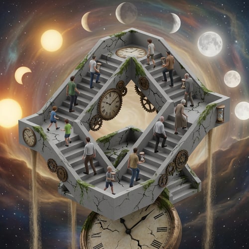 AI Design for It's about time, cycle, repetition, and existence.