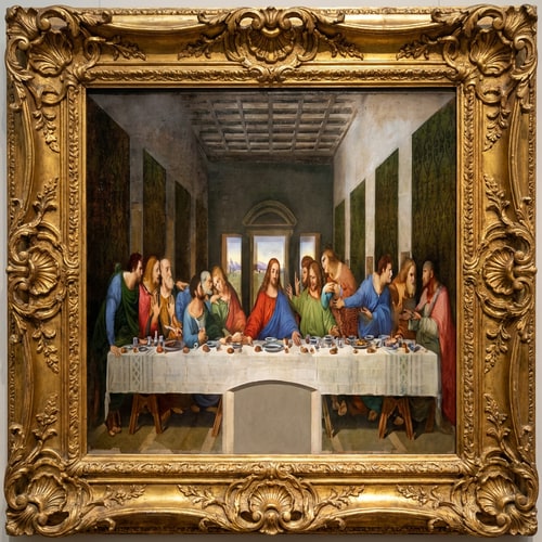 AI Design for add a frame around this picture like in a museum without showing the wall