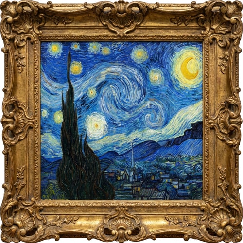 AI Design for add a frame around this picture like in a museum without showing the wall