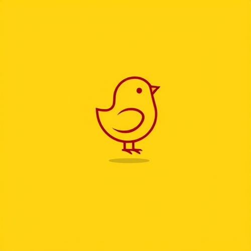 AI Design for design a chick on yellow color colour