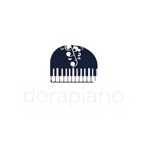 AI Design for name is dorapiano,it is a effect piano software, so i think the logo should be with one or serveral elements of these things: piano keyboard, music note mark, Treble clef , or dora the word it self.