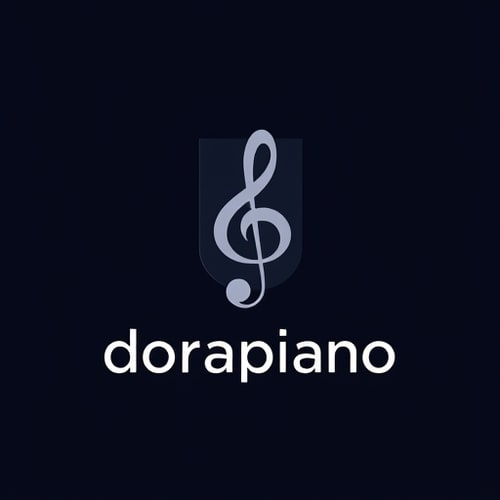 AI Design for name is dorapiano,it is a effect piano software, so i think the logo should be with one or serveral elements of these things: piano keyboard, music note mark, Treble clef , or dora the word it self.