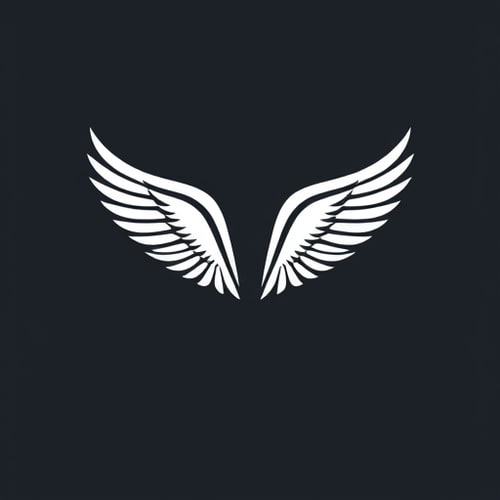 AI Design for i want a pair of simple white wings