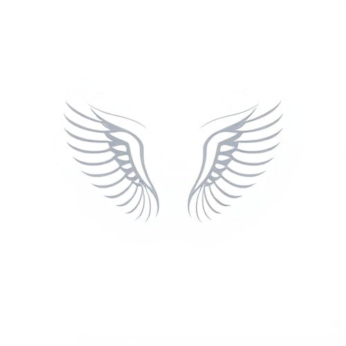 AI Design for i want a pair of simple white wings