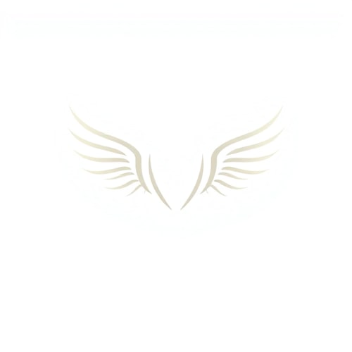 AI Design for i want a pair of simple white wings and a thing to simulate like a step