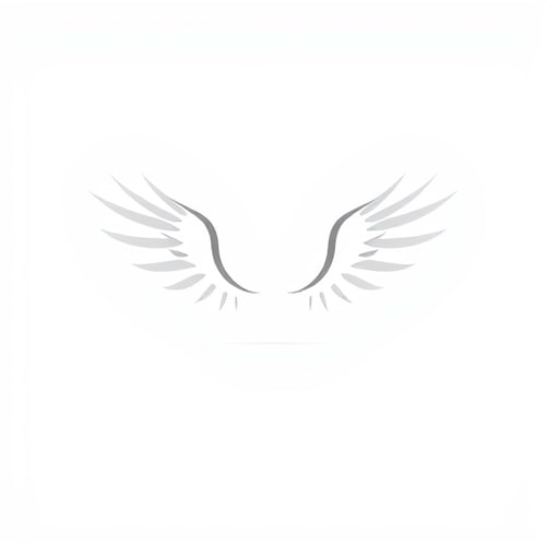 AI Design for i want a pair of simple white wings and a thing to simulate like a step