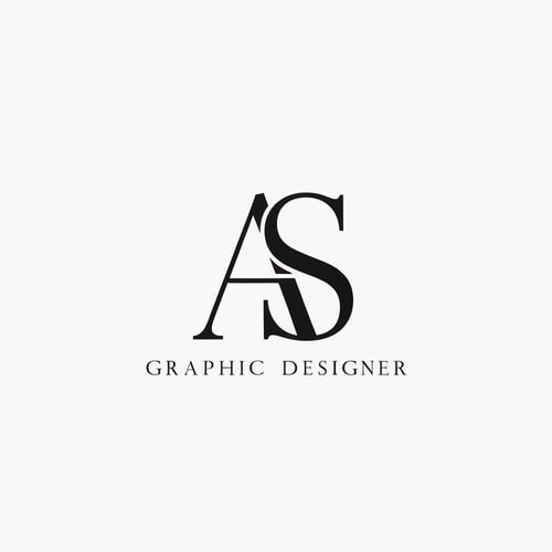 AI Design for Make me logo with initials a and s for graphic designer