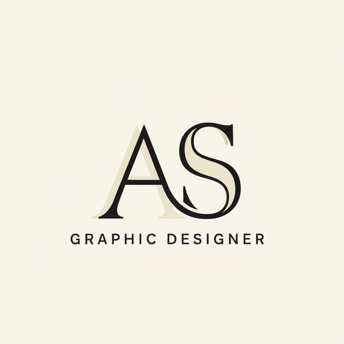 AI Design for Make me logo with initials a and s for graphic designer. Something unique and wlegant