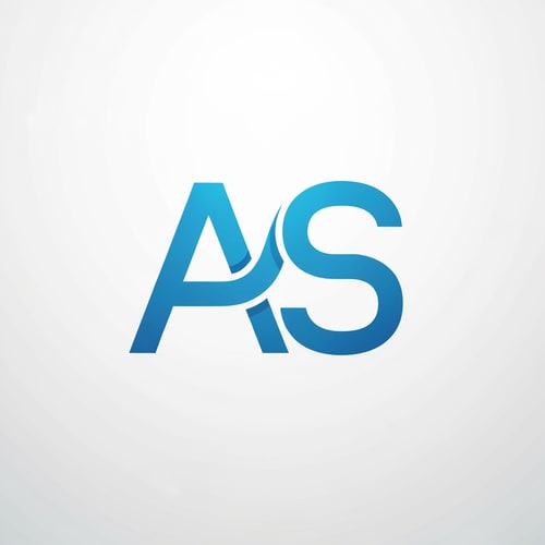 AI Design for Make me logo with initials a and s for graphic designer