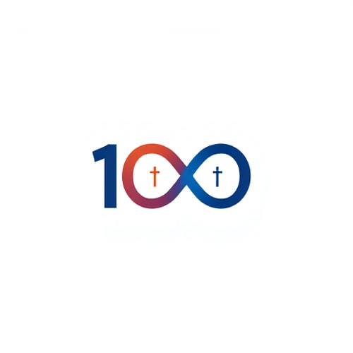 AI Design for Combine the number 100 with 1 and infinity ∞