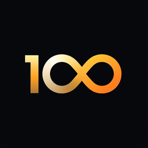 AI Design for Combine the number 100 with 1 and infinity ∞