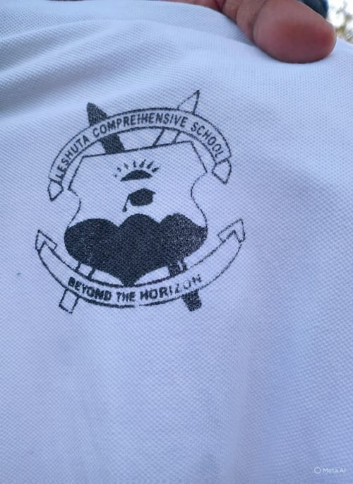 AI Design for create a logo exactly like this. the name change to Leshuta Comprehensive School