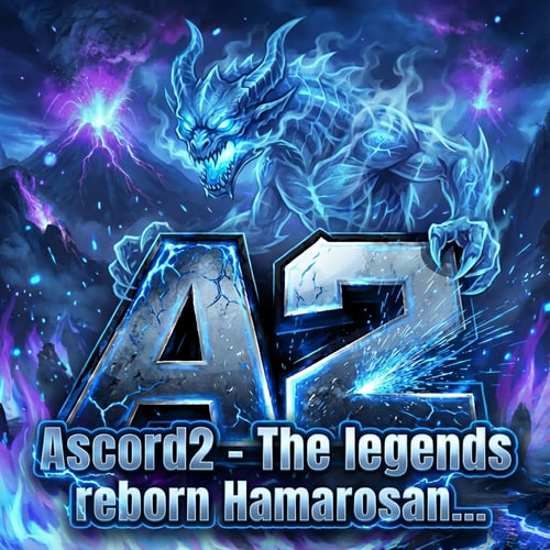 AI Design for Szerkeszd meg nekem hogy 1 Kék phantom démon van a képen és az Ascord2- The legends reborn Hamarosan... Feliratnál áll a háttér