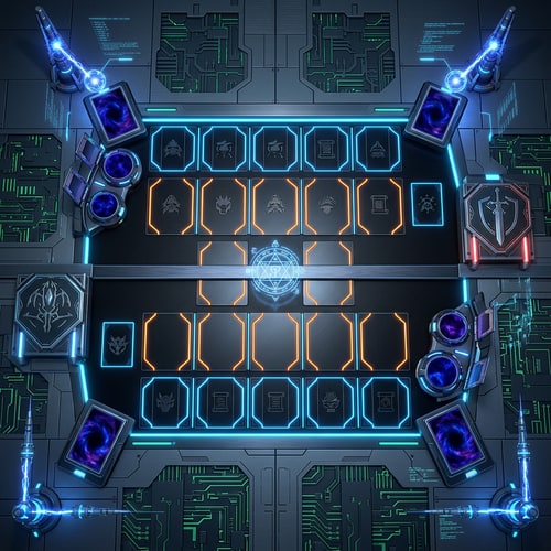 AI Design for Szerkeszd meg nekem teljesen más dizájnal, menő Yugiosh pálya legyen