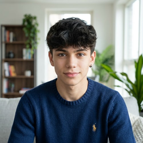 AI Design for Szerkesz 1normális képet az arcomról elölröl ne legyen rajtam szemüveg. Ne autóba üljek, 1 normális kép kell.