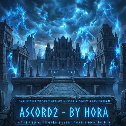 AI Design for Cseréld ki szerkeszd meg valami epicre. Legyen oda írva Ascord2 - By hora és valami menő hely legyen ott. De az alapot szerkeszd át valami ütősre. Kék phantom legyen a háttérbe. Alulra legyen írva a szöveg. És az alap háttér legyen sokkal  menőbb