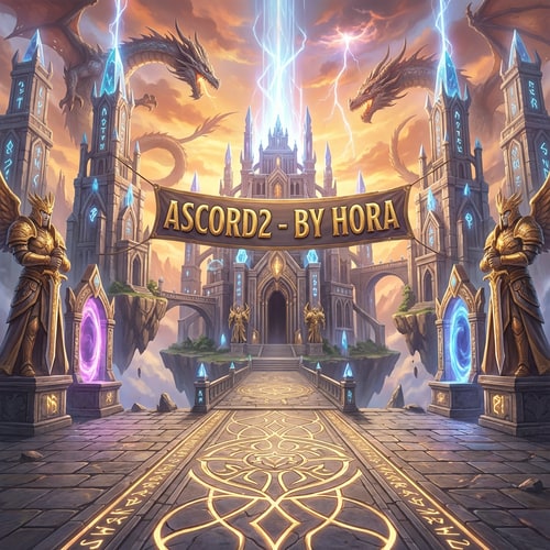 AI Design for Cseréld ki szerkeszd meg valami epicre. Legyen oda írva Ascord2 - By hora és valami menő hely legyen ott