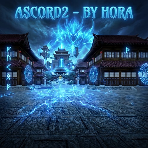 AI Design for Cseréld ki szerkeszd meg valami epicre. Legyen oda írva Ascord2 - By hora és valami menő hely legyen ott. De az alapot szerkeszd át valami ütősre. Kék phantom legyen a háttérbe