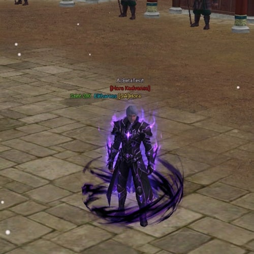 AI Design for Legyen Sololevelinges kosztüm dark fekete lilás effektel