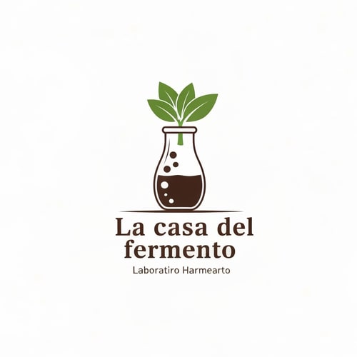 AI Design for a logo for a fermentation laboratory for a company called "La casa del fermento"