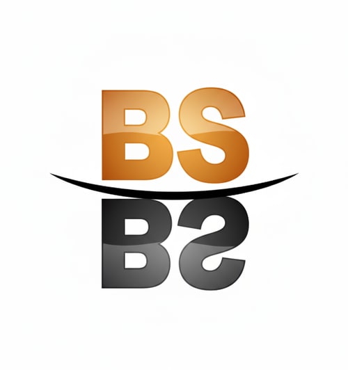 AI Design for i want a logo of B S in orange and black colors like the original