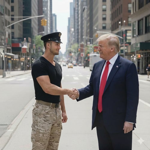 AI Design for make us shake hands