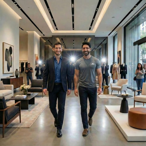 AI Design for make them look  a bit more muscular , make their faces look more genuine