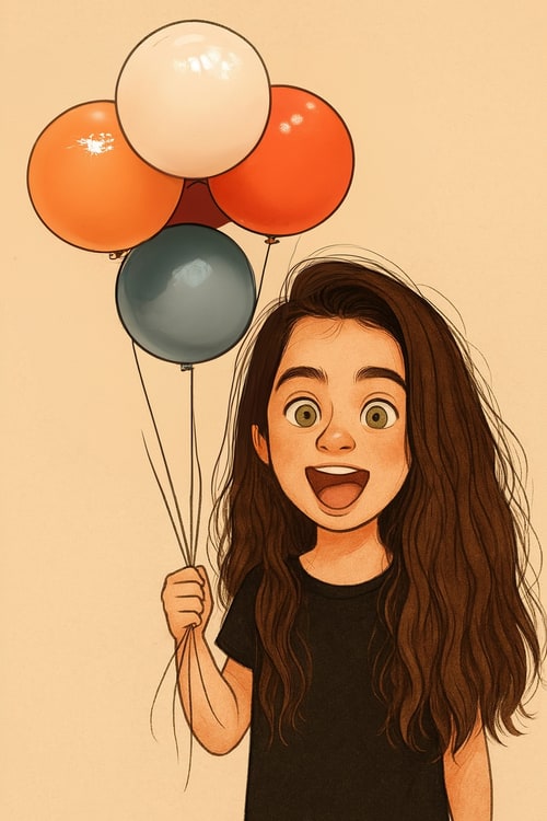 AI Design for make 6 instead of 5 baloons, and with a space between them so they wont be touching each other, but keep it inside this area if needed make the ballons slightly smaller