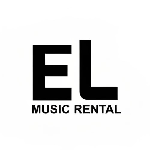 AI Design for a music rental logo with the letters E and L