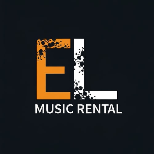 AI Design for a music rental logo with the letters E and L