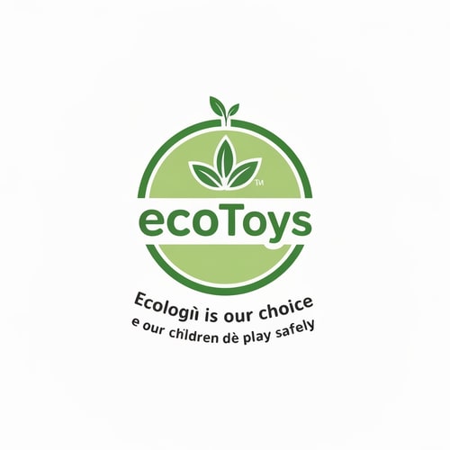 AI Design for EcoToys logo: Ecology is our choice, so your children can play safely!