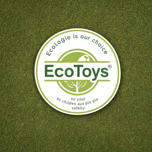 AI Design for EcoToys logo: Ecology is our choice, so your children can play safely!