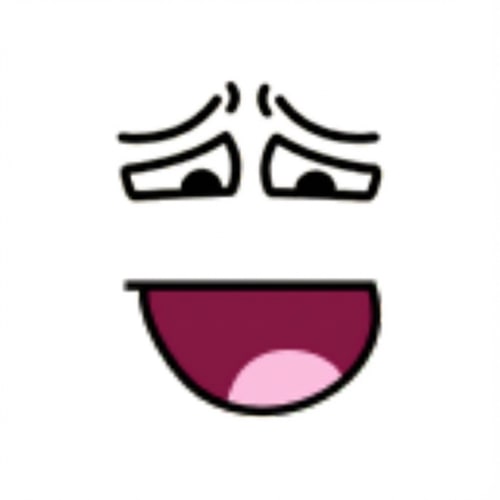 AI Design for make this face look slightly sad and change absolutely nothing else do not ALTER THE MOUTH SHAPE