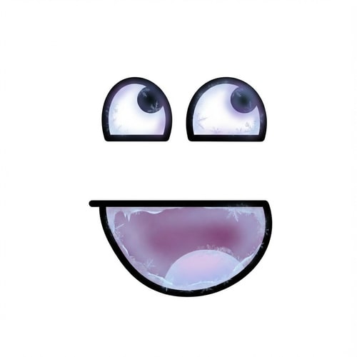 AI Design for Apply frostbite effects to the facial features. Add subtle frostbite effects like cold discoloration on the eyes and mouth while keeping their exact positions unchanged. do not recolor the entire face uniformly, DO NOT ADD A circular border. Preserve the original background and vector structure. add minamalistic features that make people think the face has frostbite not extreme levels of frosbite that glaring obvious, think minimalistic frostbite effect. make the background white, do not edit the background.