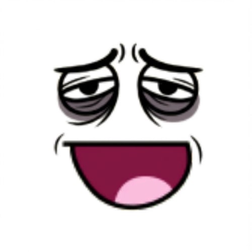 AI Design for make this face look like it has depression DO NOT ALTER THE MOUTH SHAPE make the background pure white and nothing else