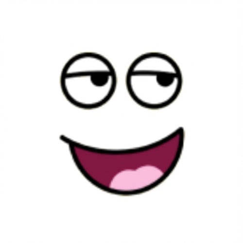 AI Design for make this face look laid back and change absolutely nothing else