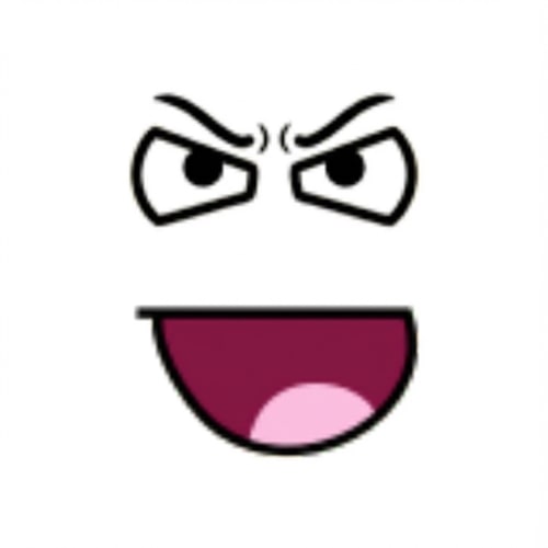 AI Design for make this face look slightly angry and change absolutely nothing else