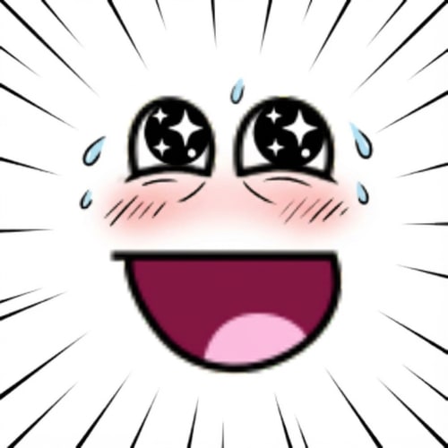 AI Design for make this face look like euphoric do not ALTER THE MOUTH SHAPE