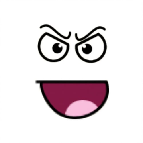 AI Design for make this face look slightly angry and change absolutely nothing else do not ALTER THE MOUTH SHAPE