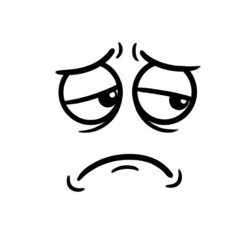 AI Design for make this face look regretful DO NOT DRASTICALLY ALTER FEATURES