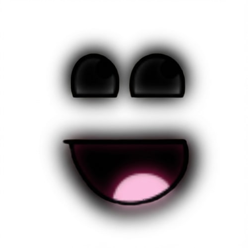 AI Design for add a black glowing effect to this face NOT AROUND THE FACE