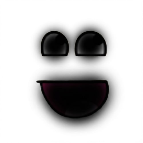 AI Design for add a black glowing effect to this face NOT AROUND THE FACE