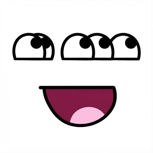 AI Design for upscale image quality and make BG white DO NOT CHANGE ALSO INSTEAD OF 2 EYES MAKE IT THREE ANYTHING ELSE